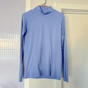 Lululemon Rest Less Mock Neck Hydrangea Blue Size 12